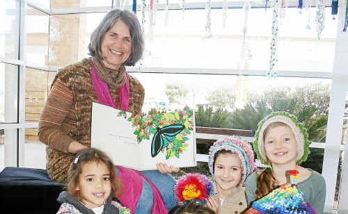 Author Denise Vanderlugt is joined by Anice and Orane Epetahui and Belle and Abi Donaldson for her storytelling session at the Warwick Art Gallery. Author Denise Vanderlugt is joined by Anice and Orane Epetahui and Belle and Abi Donaldson for her storytelling session at the Warwick Art Gallery.